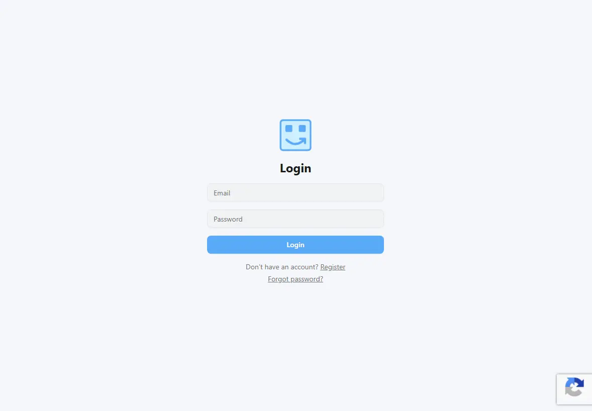 FirstThenBoard simple sign-up screen with email field and create account button for quick access to visual schedule platform